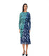 3/4 Sleeve Two Tone Dress - DR1418